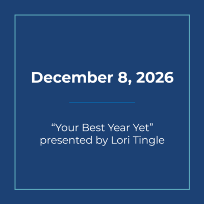 December 8 2026 Luncheon - In Person Only